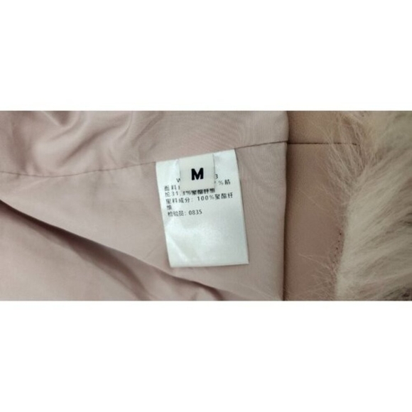 NIMO WANG Faux Fur Jacket Multicolor Pink Brown White |Boho Statement Outerwear - Picture 8 of 12